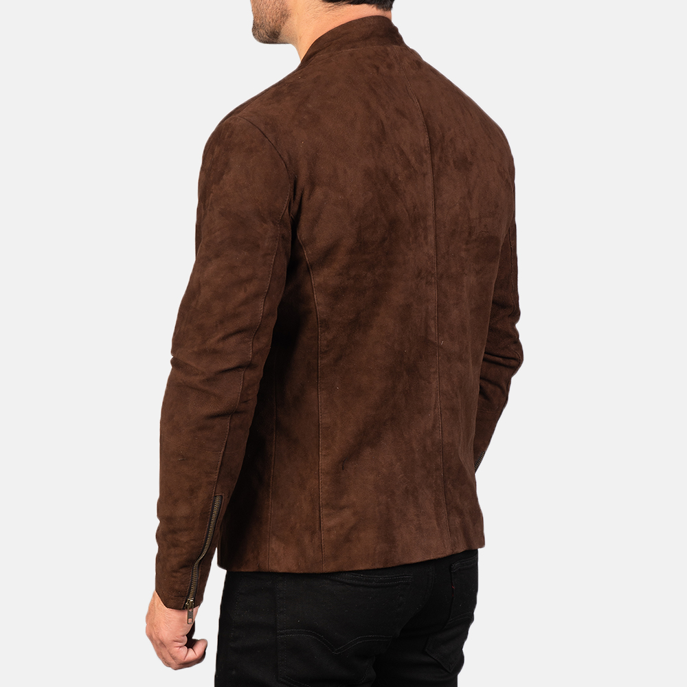 mens charcoal mocha suede biker mens charcoal mocha suede biker