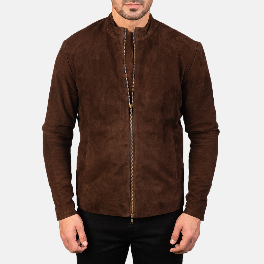 mens charcoal mocha suede biker mens charcoal mocha suede biker