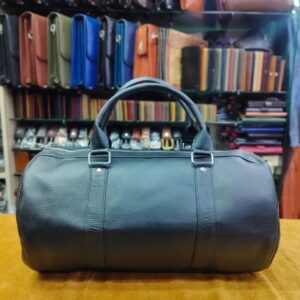 black round duffel bag