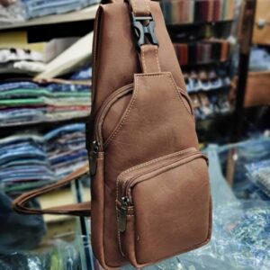 leather chest bag